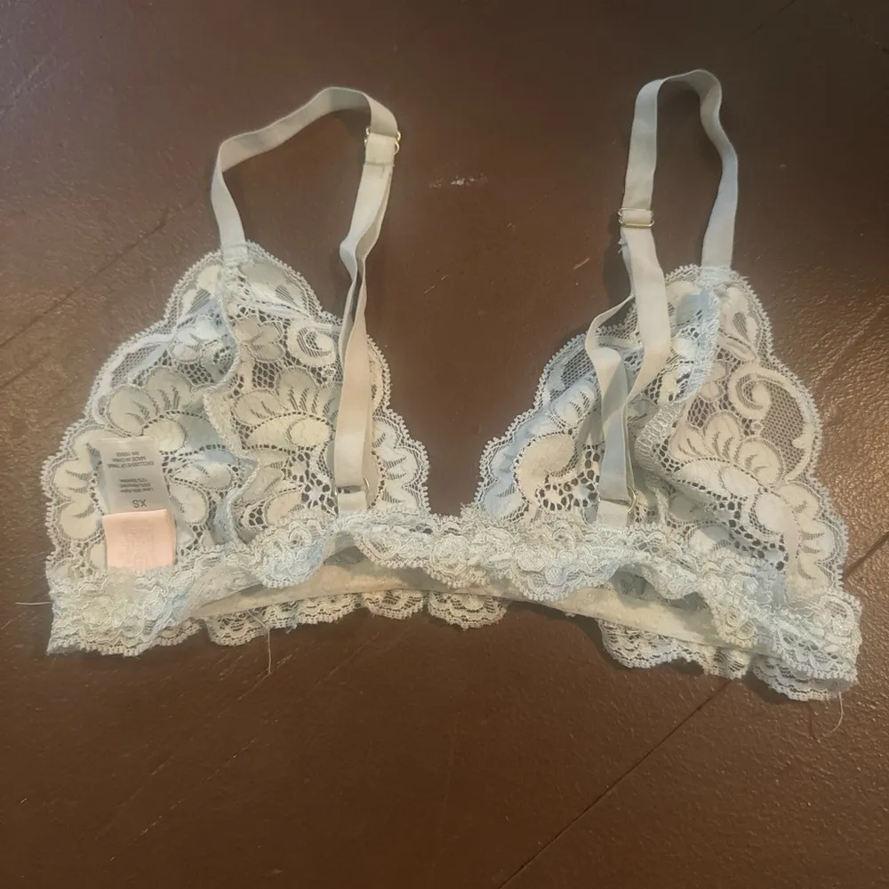 HAH Light Blue Lace Bralette Size XS - Image 2