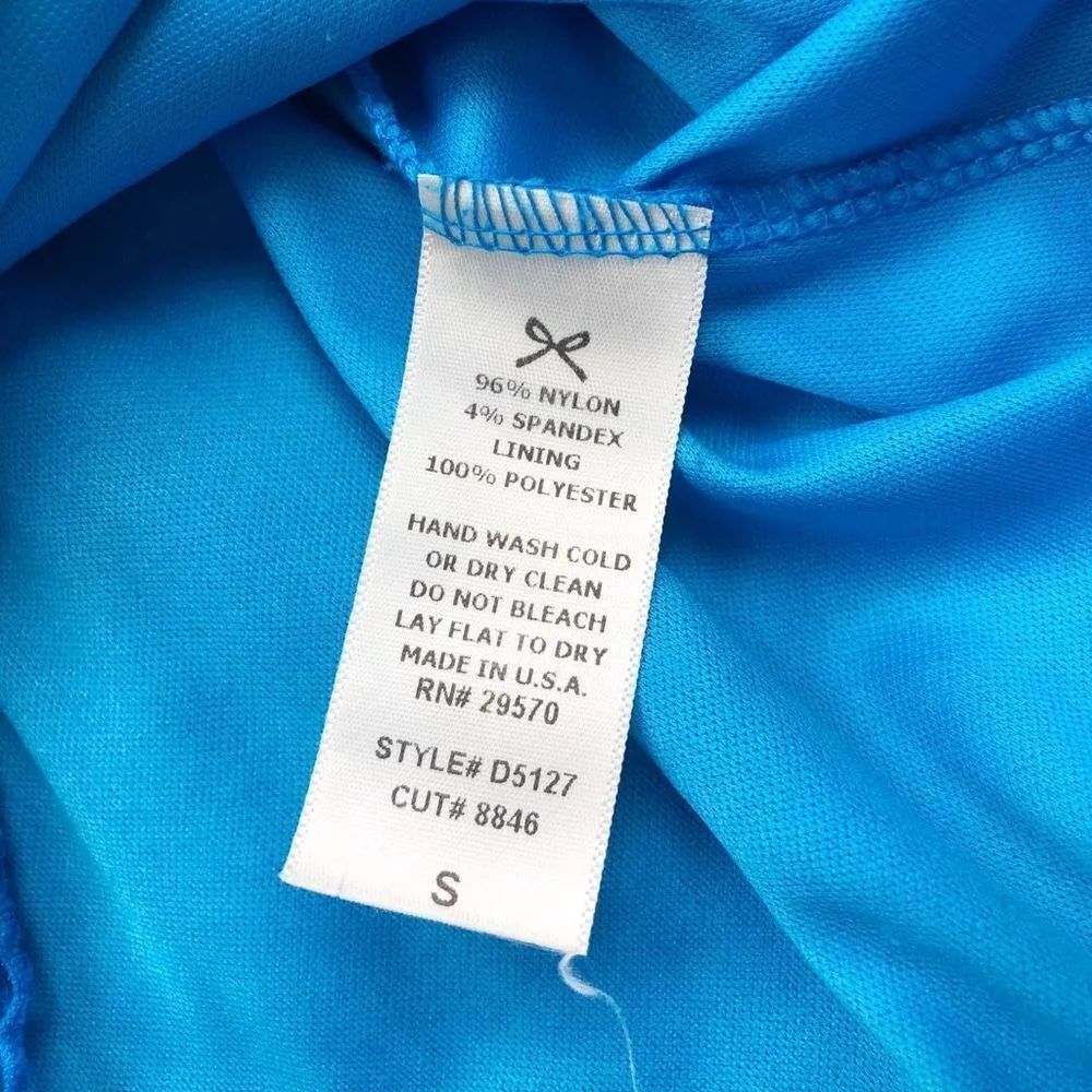 Everly Bright Blue Lace Sleeveless Fit And Flare Dress Size Small - Image 6