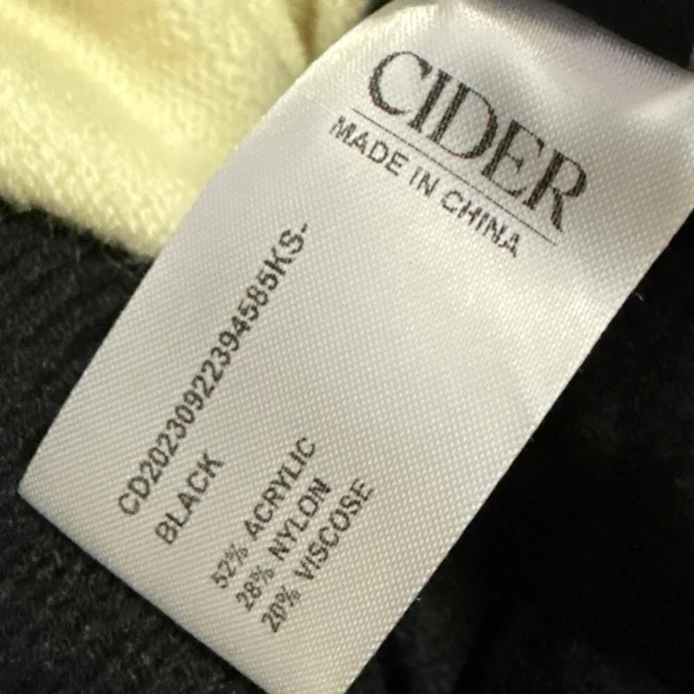 NEW Cider Black Cream Colorblock Long Sleeve Oversized Pullover Sweater Top 3XL - Image 5