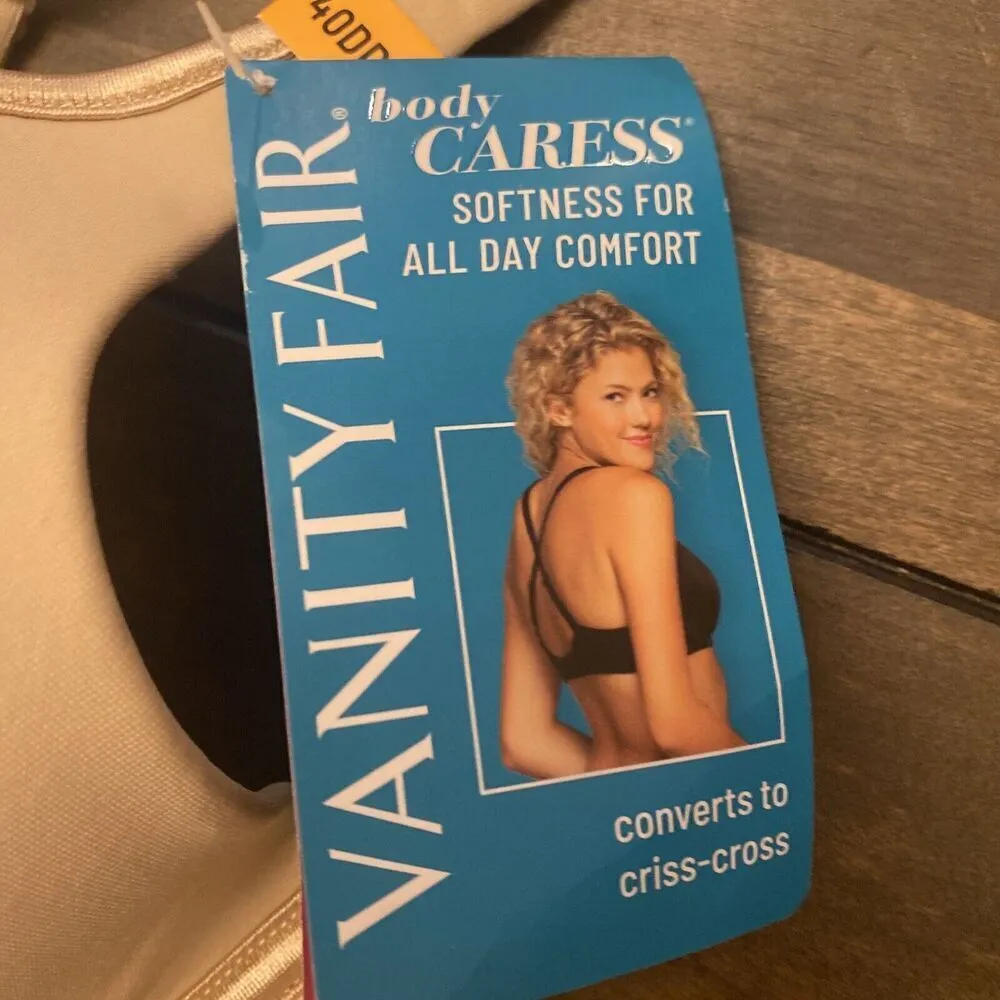 Vanity Fair‎ Body Caress Full Coverage Tan Bra 40DD NEW - Image 4