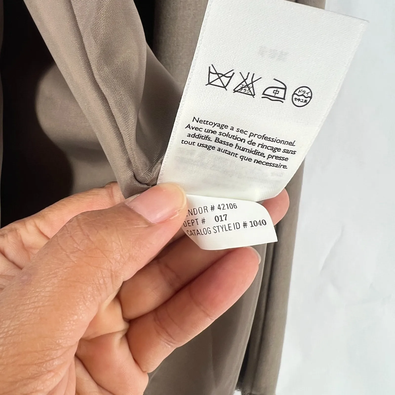 Eddie Bauer Wool  Wrap Maxi Dress M Duster Fringe Hem Tie Waist V Neck Classic - Image 8