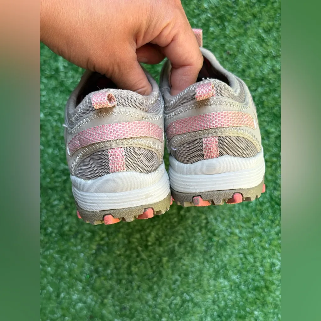 Skechers Women's Memory Foam Seager Hiker Gatewood Slip on Taupe Coral Sneakers - Image 7