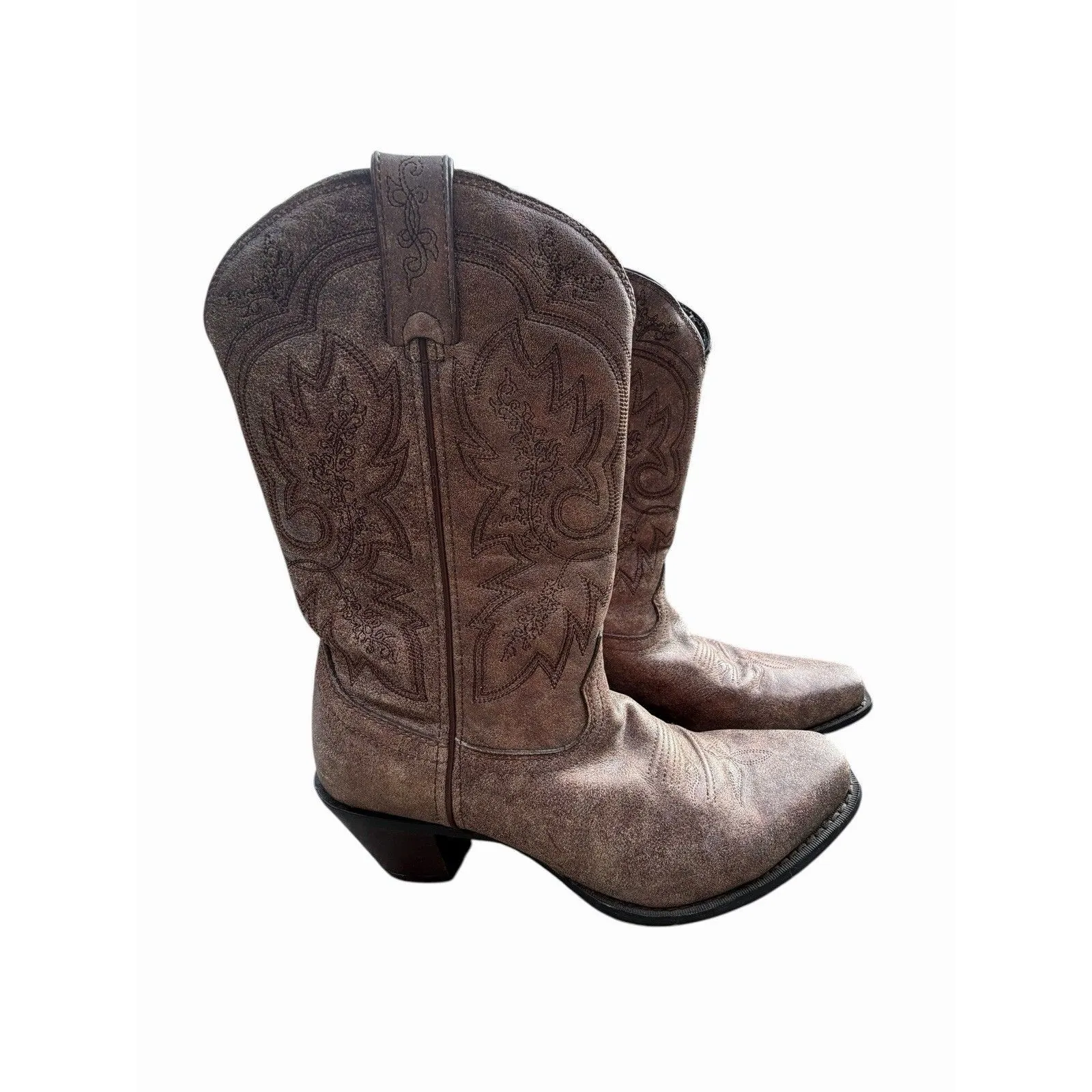 Durango RD4434 Western Brown Cowgirl Boots  Crush Collection  11” Shaft Women's - Image 3