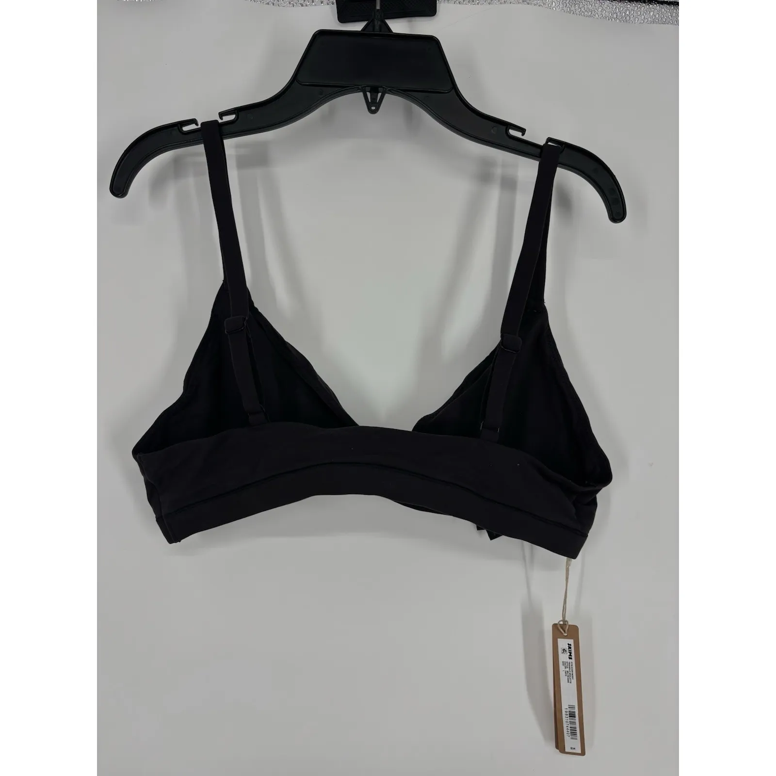Skims Fits Everybody Triangle Bralette Onyx Black Kim Kardashian Adjustable Large - Image 2