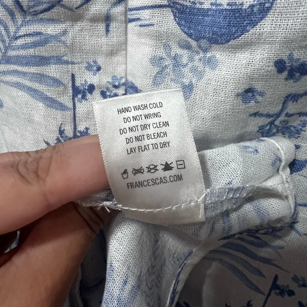 NWT FRANCESCA'S Toile White Blue Sweetheart Slip Maxi Dress Sz XL - Image 4