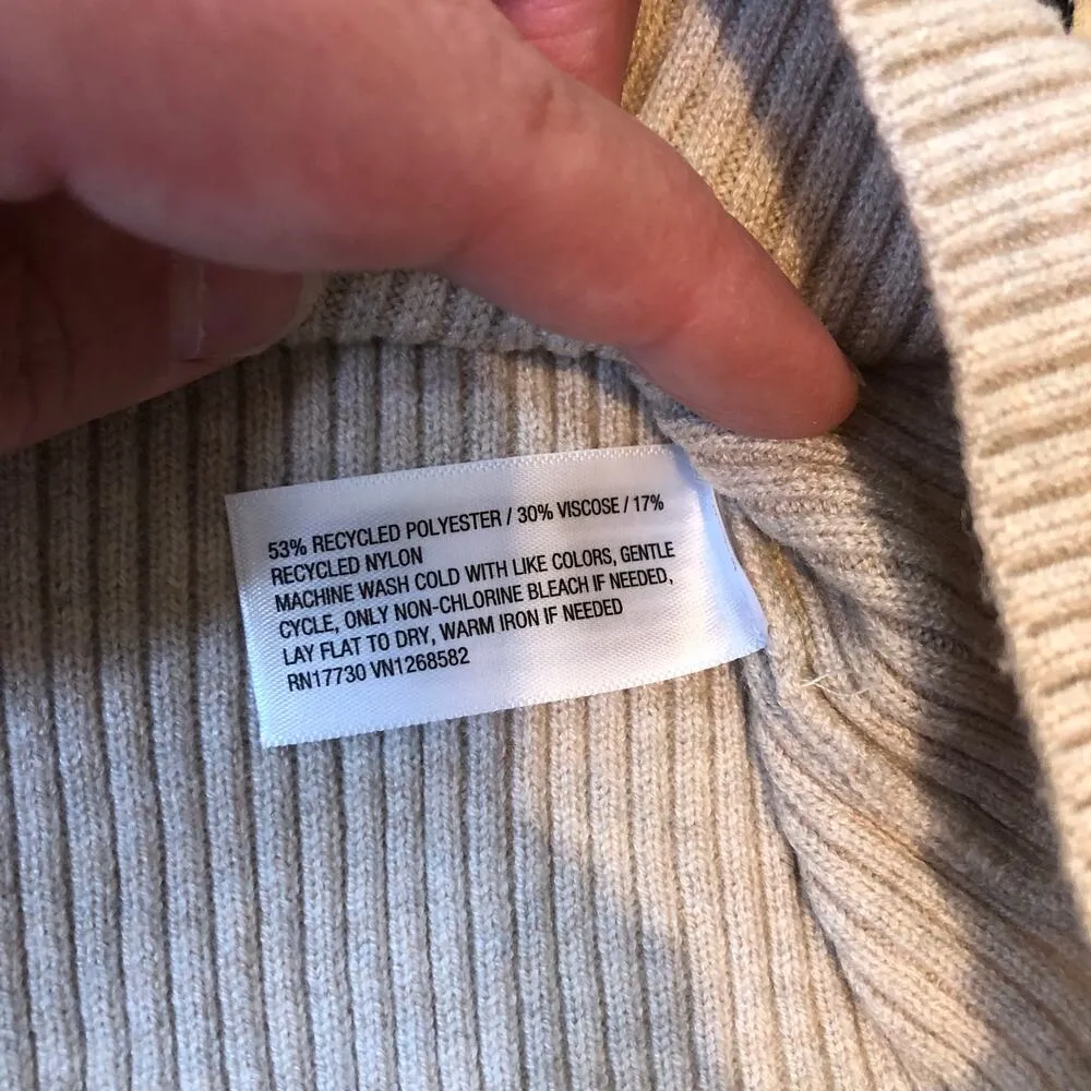 A New Day NWT Women's Taupe Houndstooth Cardigan Sweater Size 1X - Image 6