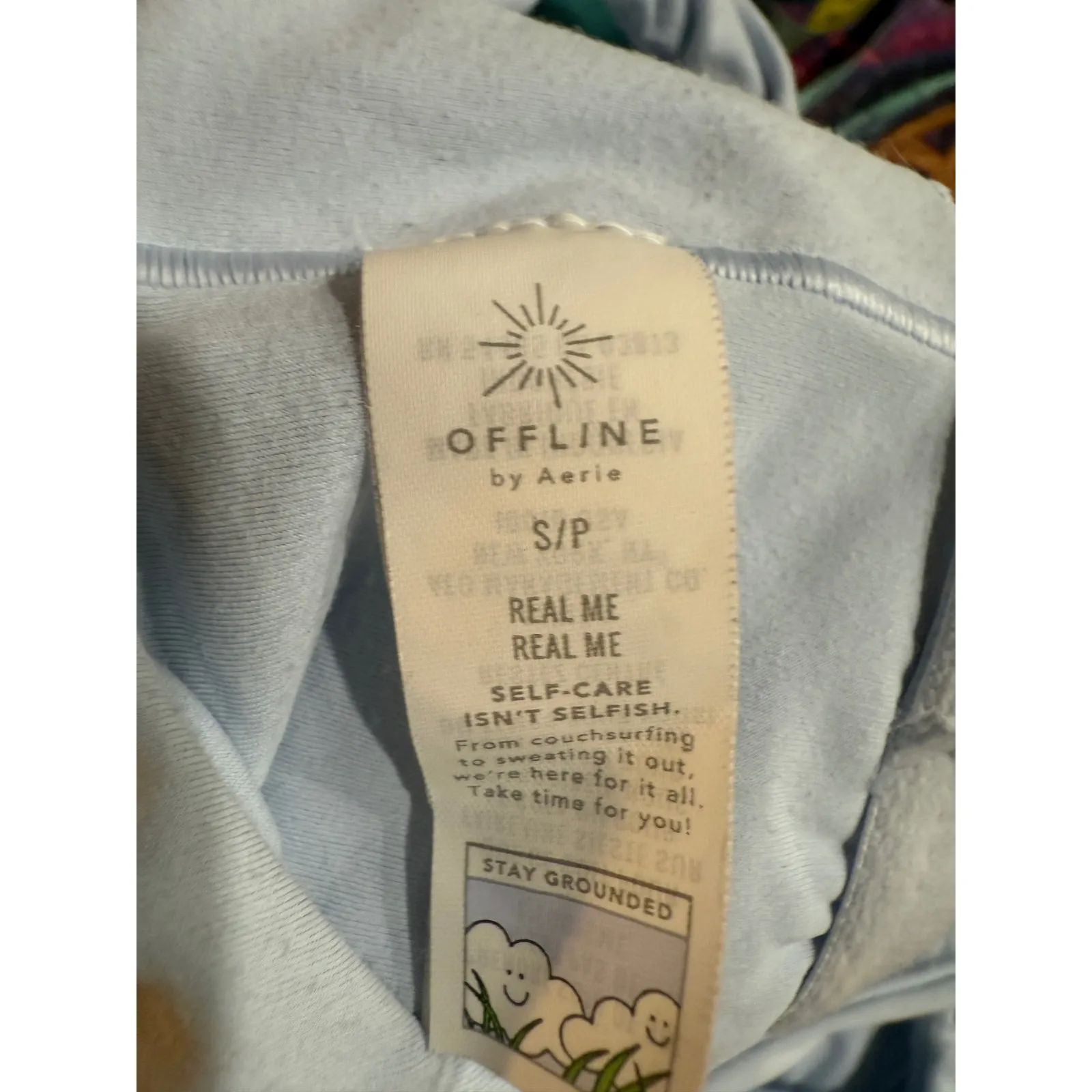 Aerie Offline Light Blue Seamless Sports Bra Tank Top Size S P Real Me - Image 5