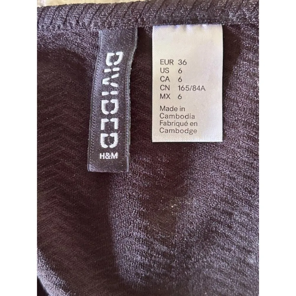 H&M Divided Black Sleeveless Fit & Flare Mini Dress – Size 6 (EUR 36) - Image 3