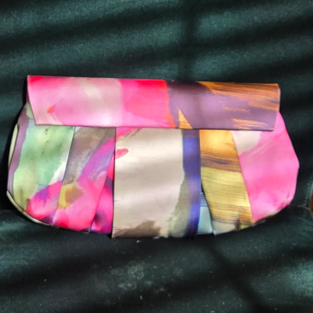 Colorful Clutch Bag Purse Pink - Image 4