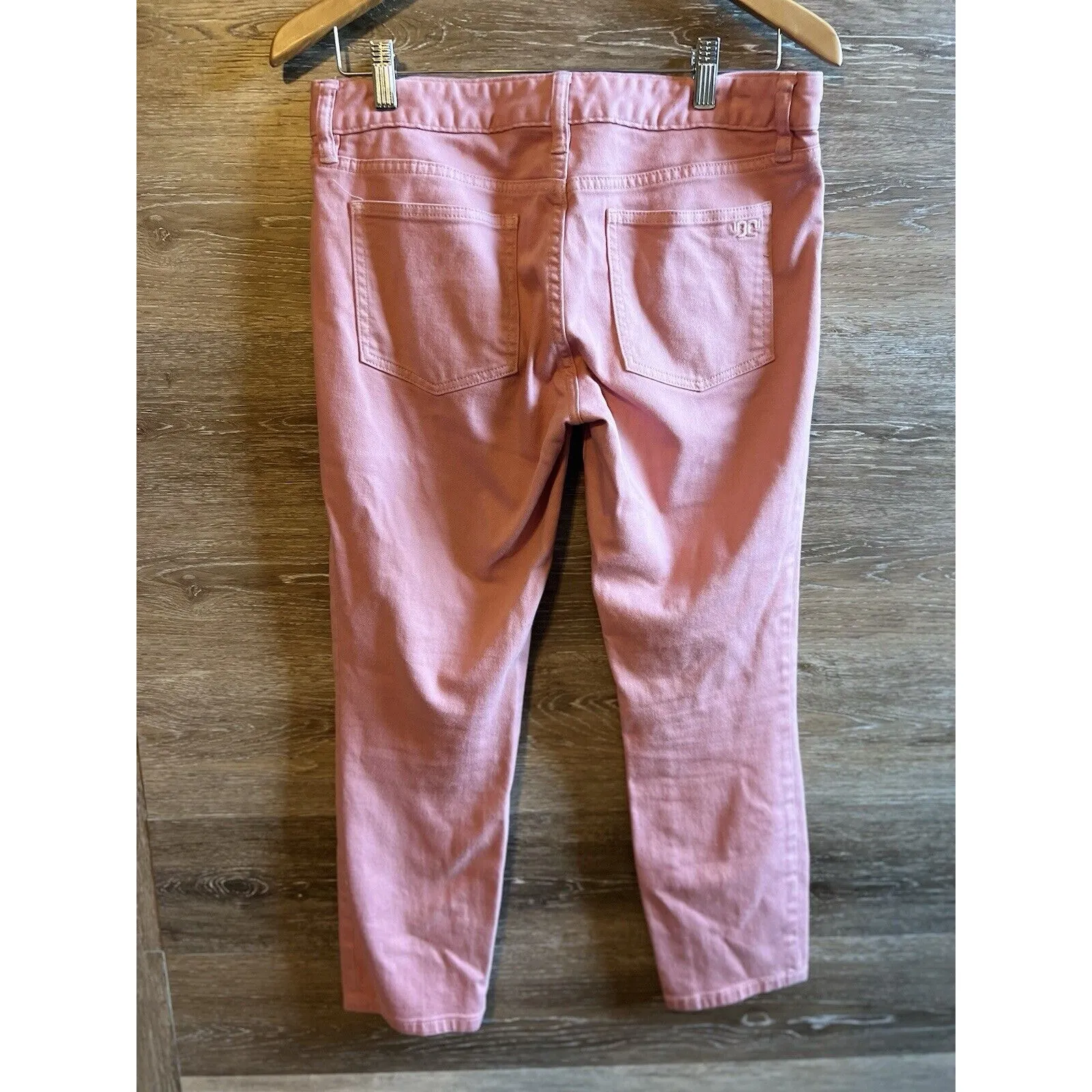 Tory Burch Jeans Sz 29 Cropped Skinny Pink Light Wash Skinny Capsule Timeless - Image 6