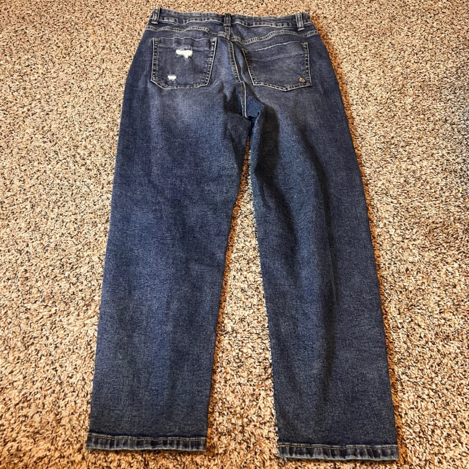 Indigo Rein Distressed Jeans Size 11 Juniors High Waisted Denim Dark‎ Wash - Image 6