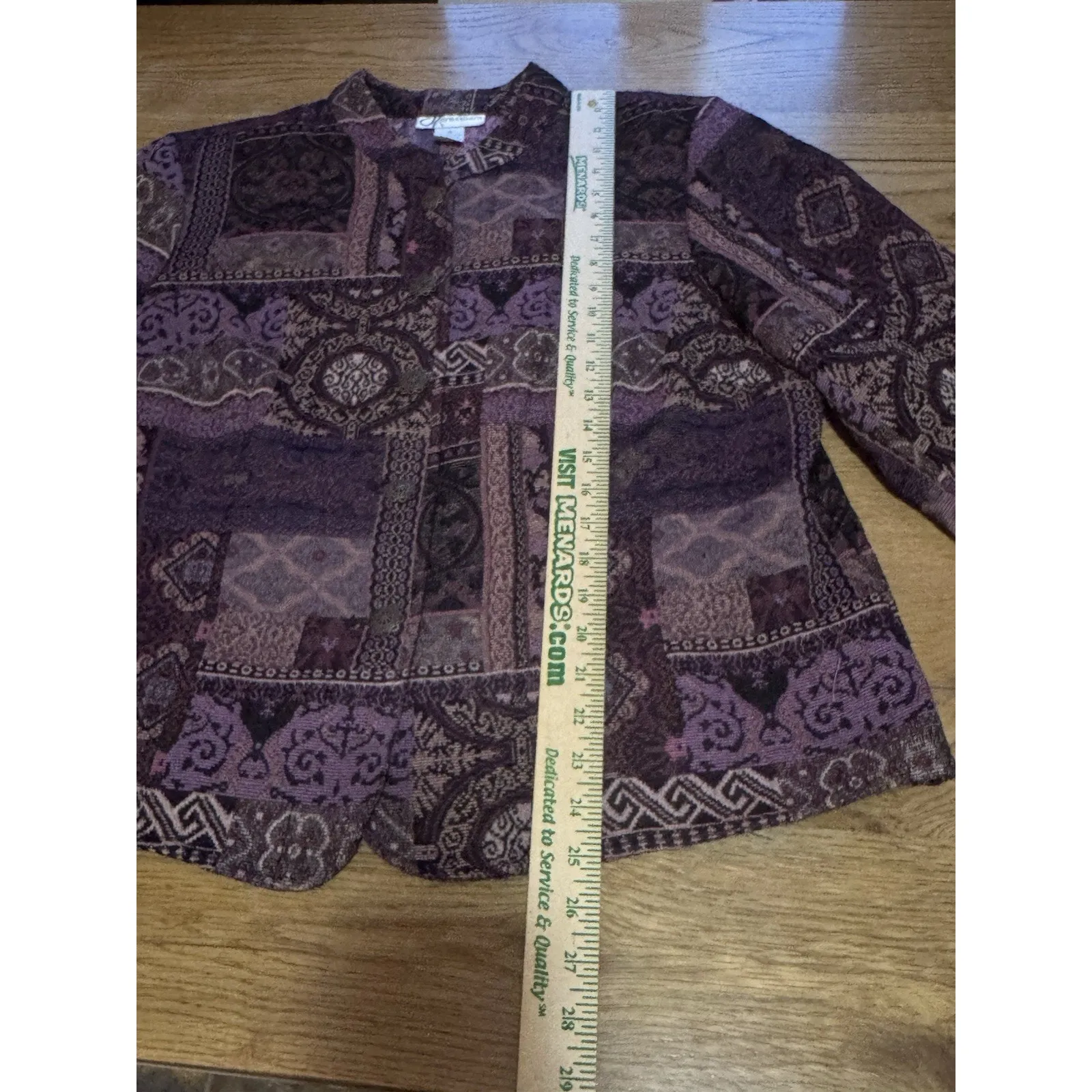 Dressbarn Women Button Down Blazer Tapestry Jacket Size 1X Office Art Career - Image 5