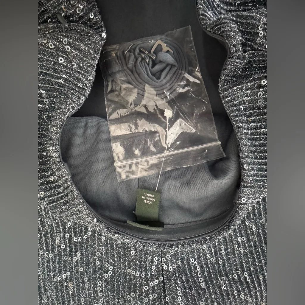 Wild fable mesh tube sequin jumpsuit Nwot size xxs - Image 6