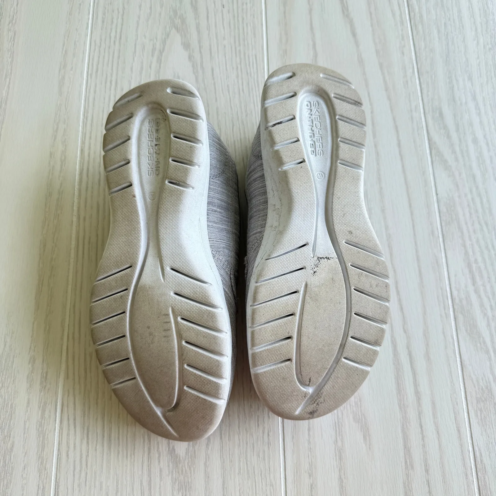 Skechers Go Walk Lite Isla Boat Shoe Women’s Size 6 Gray Jersey Knit - Image 5