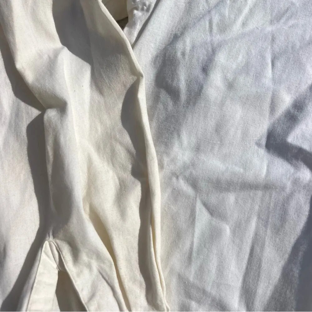 Vintage 80s 90s Cowgirl Western Yoke Blue Black Scrolling Bib Button Up Shirt L Size L - Image 3