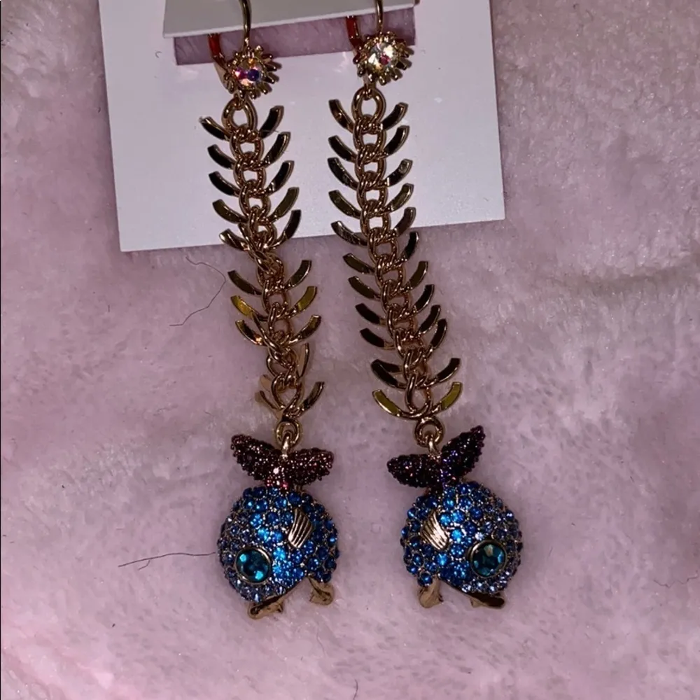 Betsey Johnson Fish Earrings - Image 2