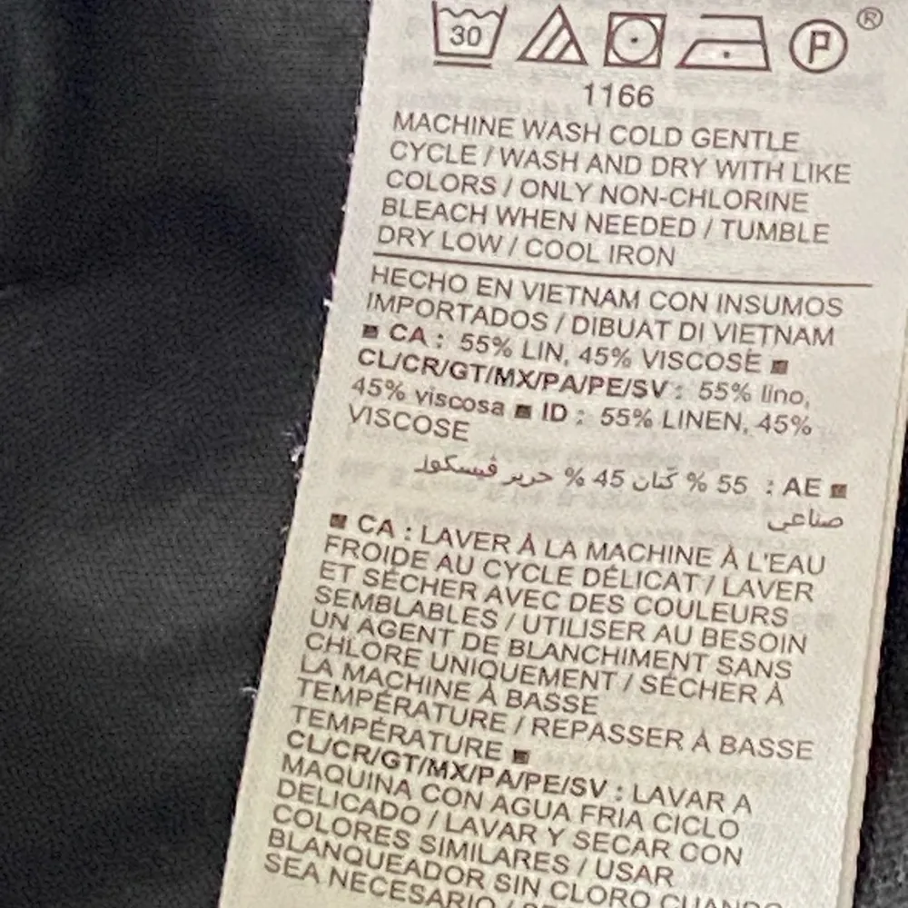 Old Navy High Waist Shorts Black Linen Blend Stretch Waist Drawstring Size M - Image 4