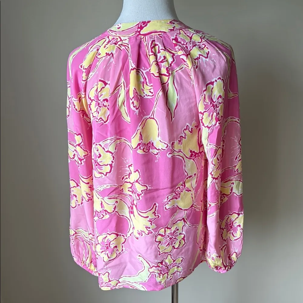 Lilly Pulitzer Elsa Daylily Silk Blouse - Image 7