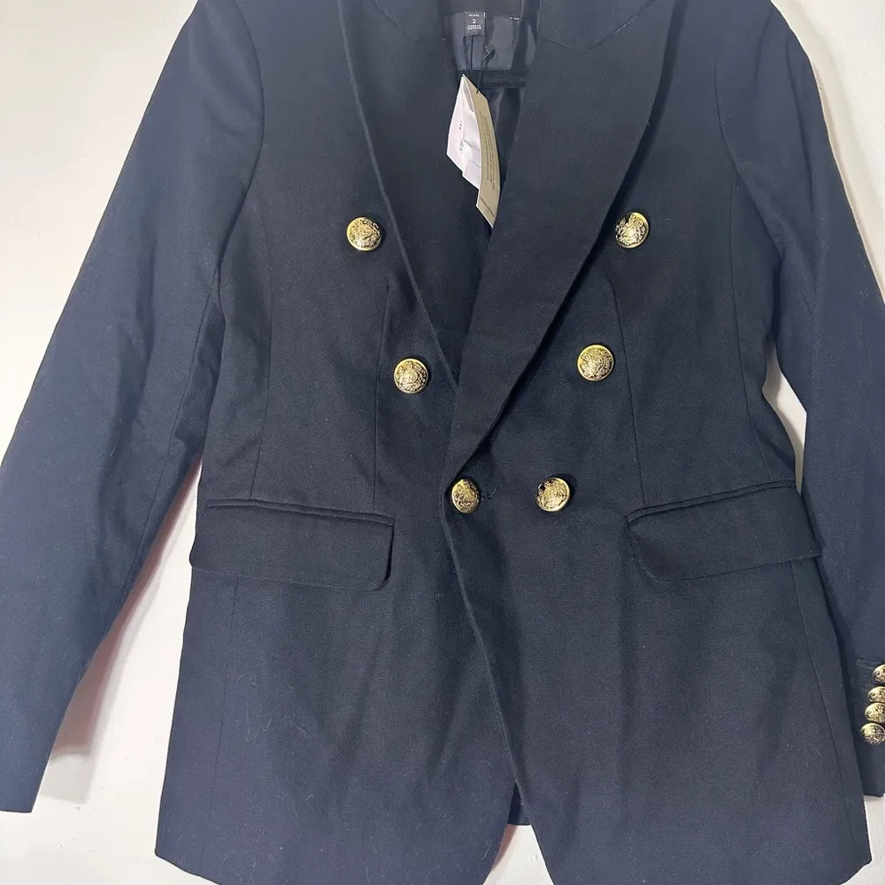 Banana Republic Captain blazer Black size 2P NWT career - Image 5