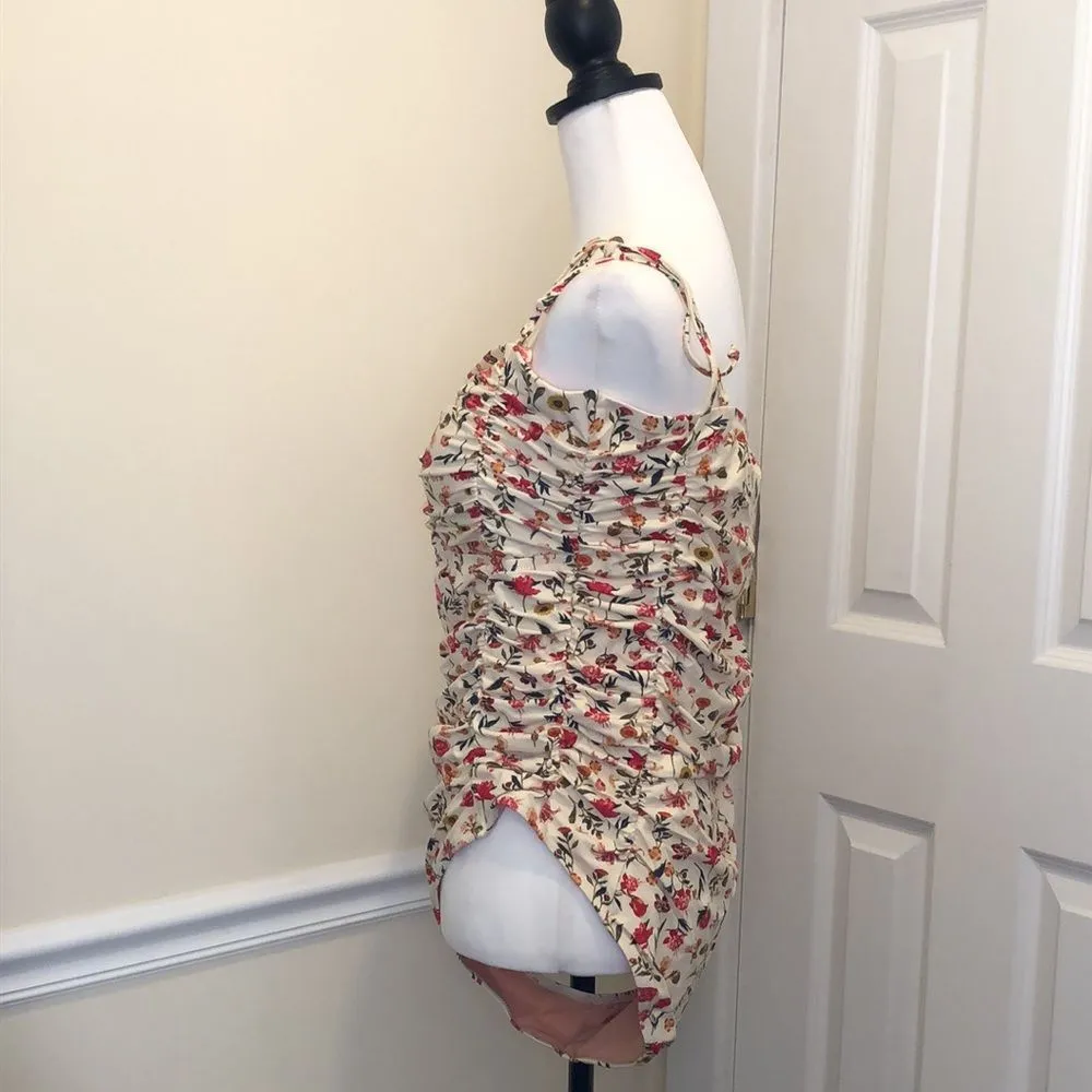 JCREW One Piece Floral Ruched Sweetheart Neck Swimsuit w Lining Boning Sz 16 NWT - Image 3