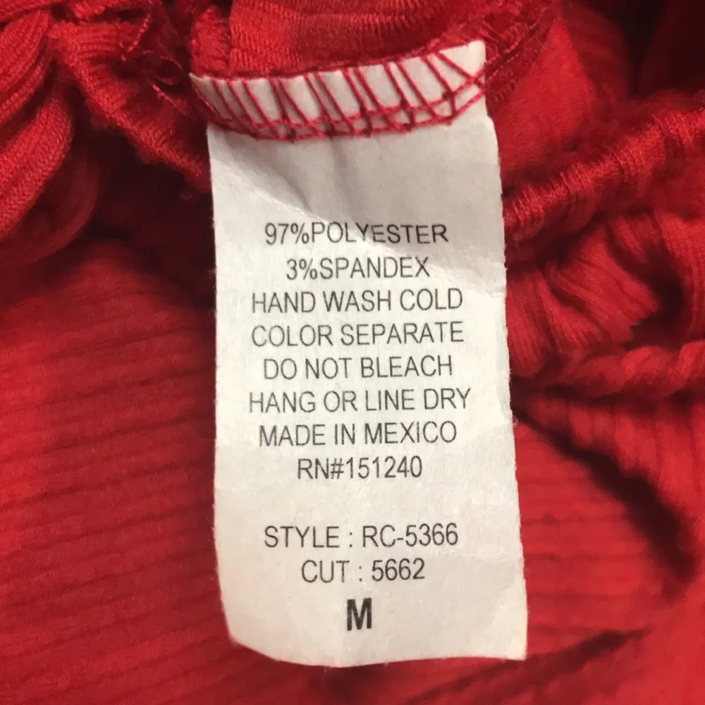 NWT Rolla Coster Women’s Red Ribbed Faux Wrap Tie Ankle Cuff Tank Jumpsuit - Image 10