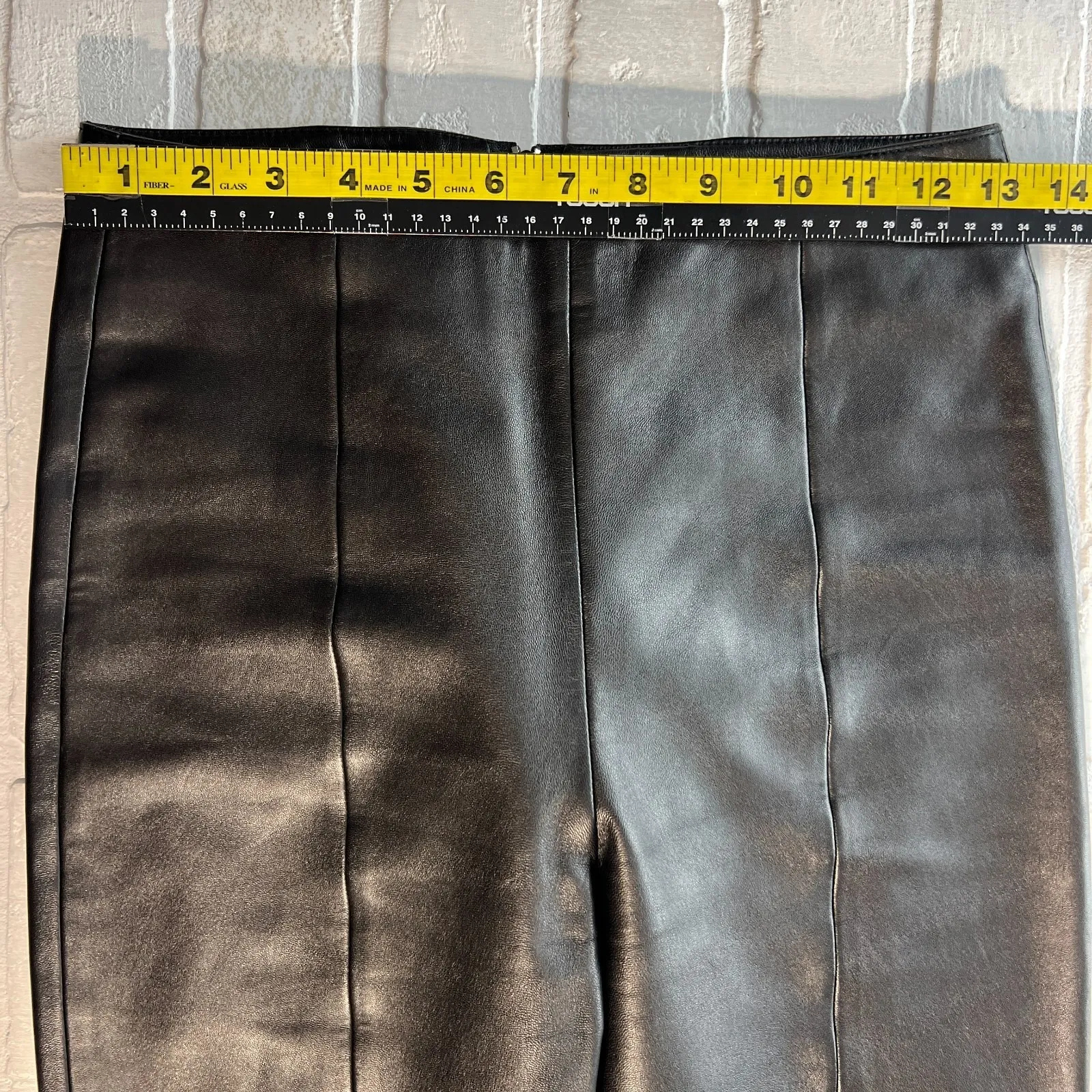 Vintage Michael Hoban North Beach Leather Pants Women 4 Black 90s Biker Straight - Image 10