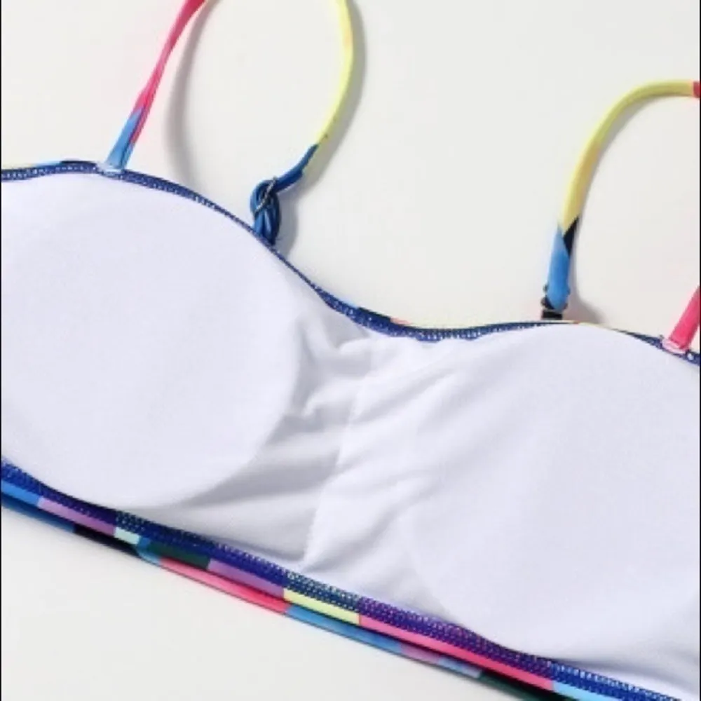 Colorful Three Piece Color Bikini Set NWT Yellow Size M - Image 7