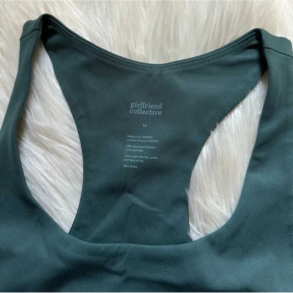 GIRLFRIEND COLLECTIVE Paloma Racerback Sports Bra In Moss - Image 3