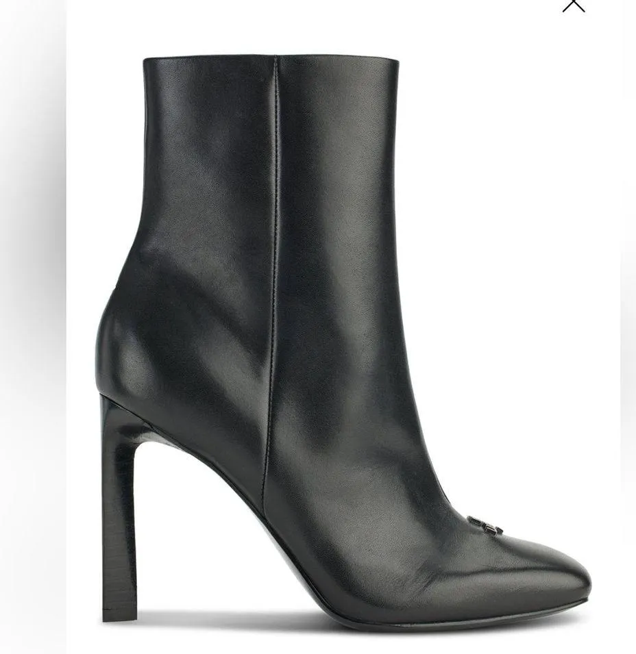 Karl Lagerfeld Paris Vica Black Patent Leather Dress Booties - Image 2