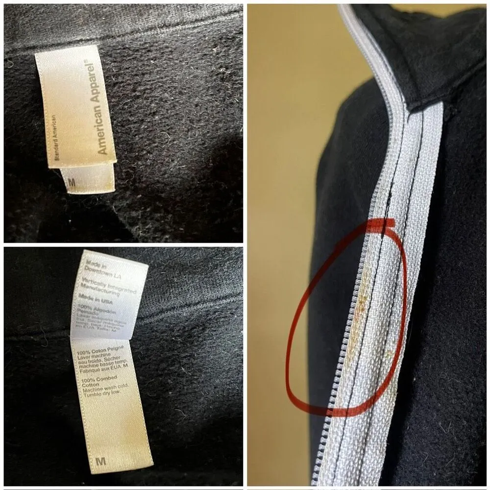 Vintage Y2K Oasis Track‎ Jacket Black White Zip Up Dig Out Your Soul Tour Medium - Image 7