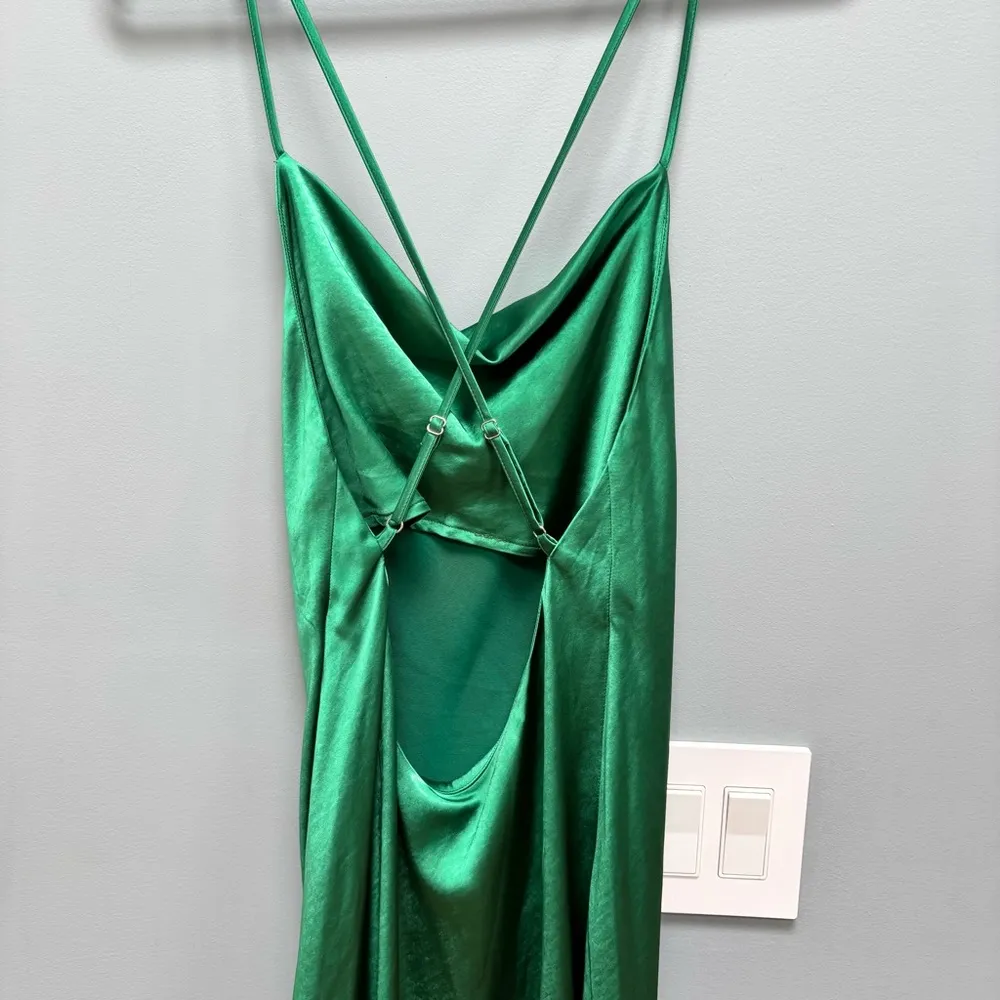 SLA The Label Green Fiji Satin Midi Dress XL - Image 7
