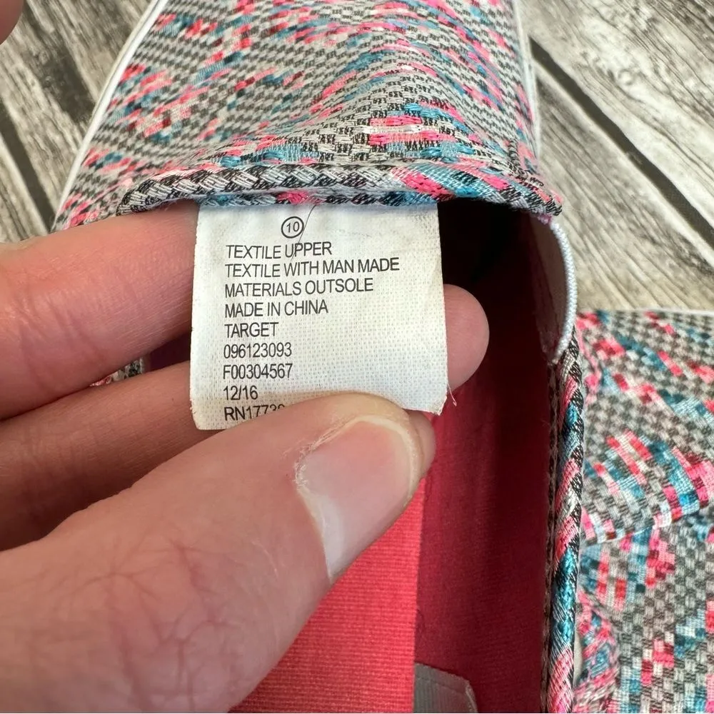 Mossimo Supply Co. Women's Classic Multicolor Pink Grey Blue Slip-On Shoes 10 - Image 11