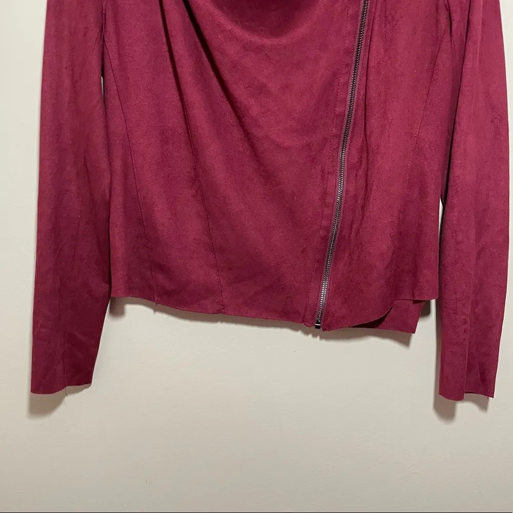 Blank NYC Faux Suede Drape Front Moto Jacket - Image 3