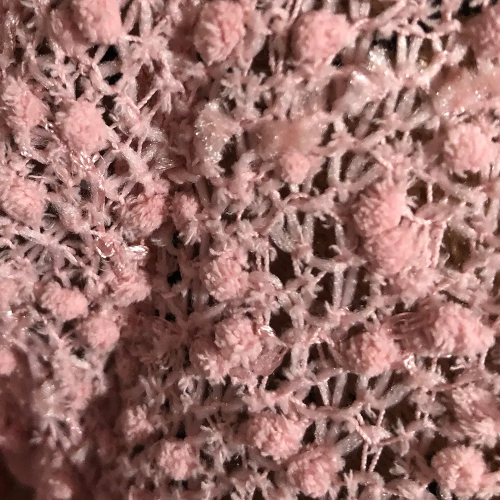 Pink Knit Open Front Cardigan w/Tiny Sequins & Satin Pink Lurex EUC! Size undefined - Image 4