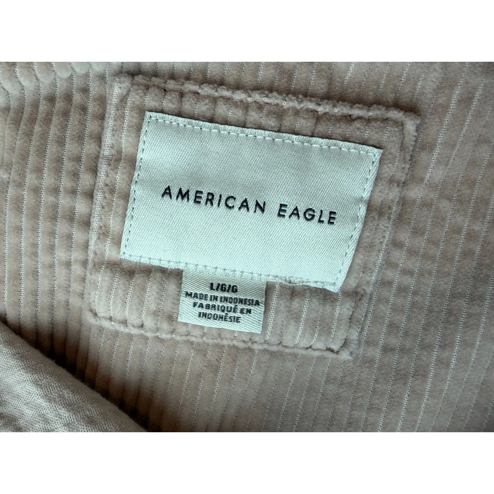 American Eagle Corduroy Button Down Shirt Oversized Long Sleeve Womens Large - Image 3