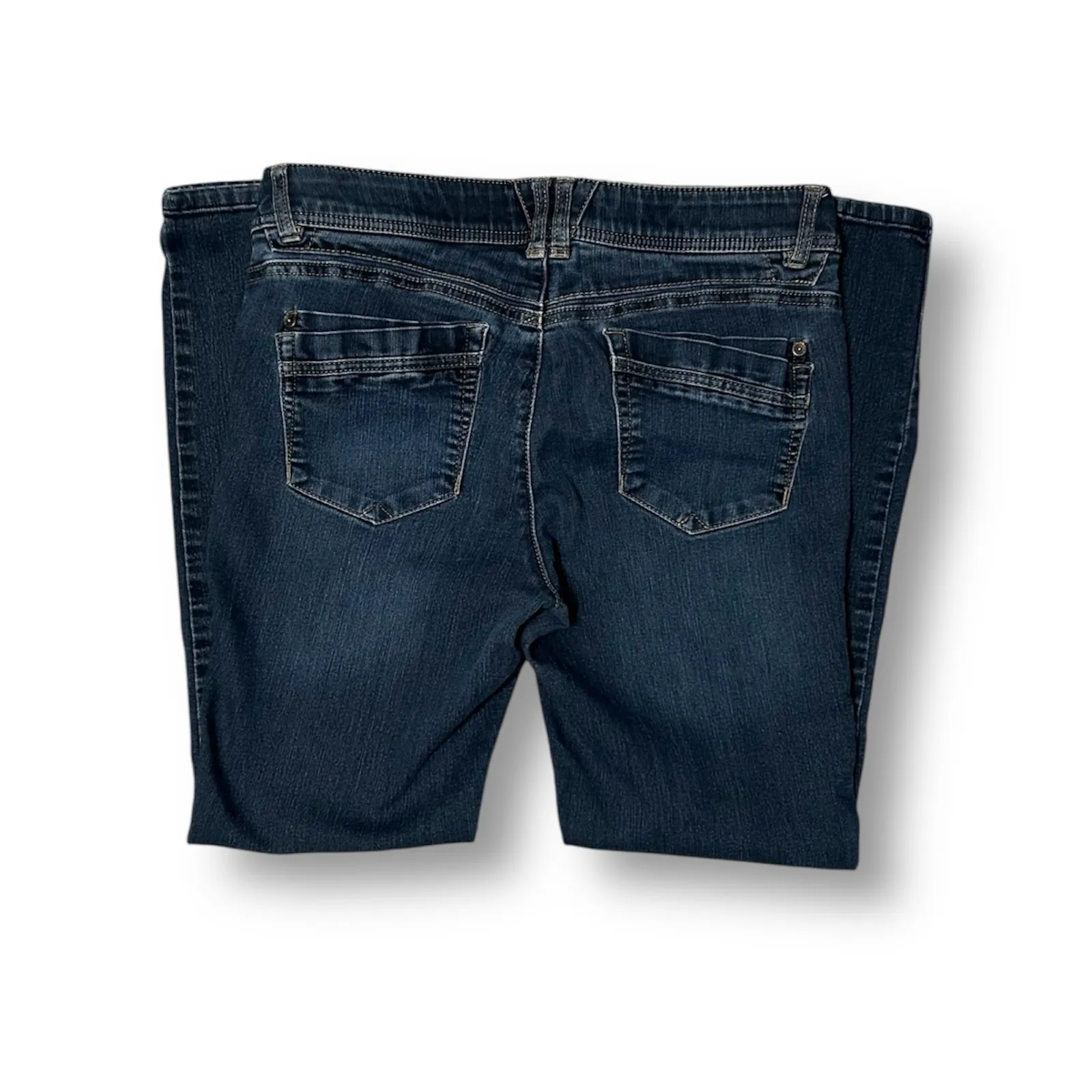 Democracy 10 Dark Wash Blue Ab Technology Mid Rise Straight Stretch Jeans Casual - Image 7