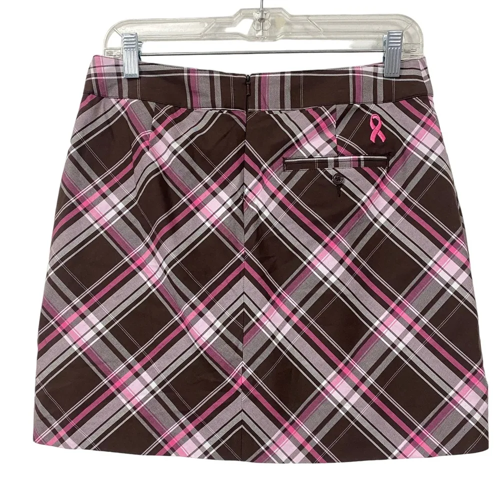 Lady Hagen Skort Skirt Size 4 Golf Tennis Plaid Print - Image 4