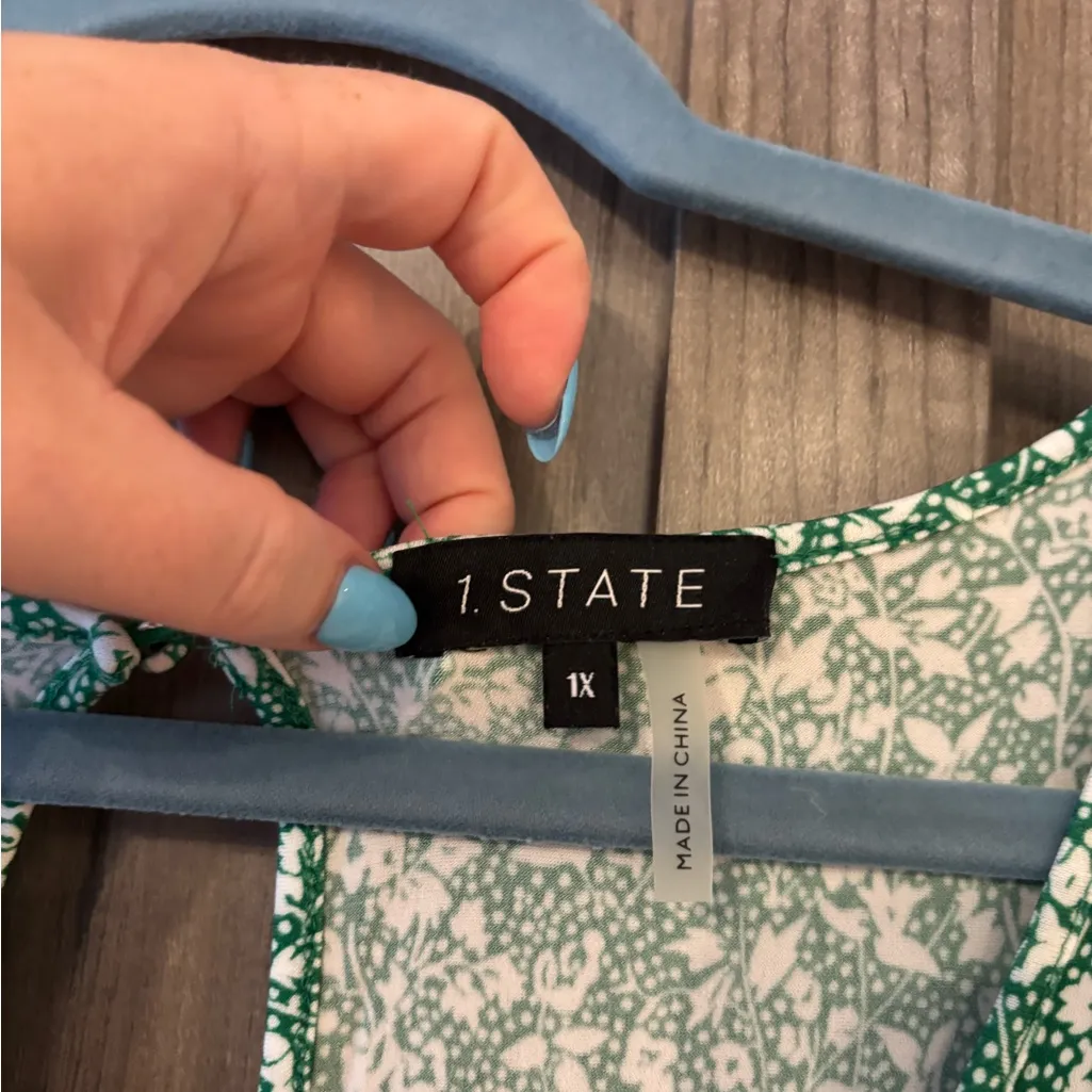 1. State  Green Floral Jumpsuit - Image 4