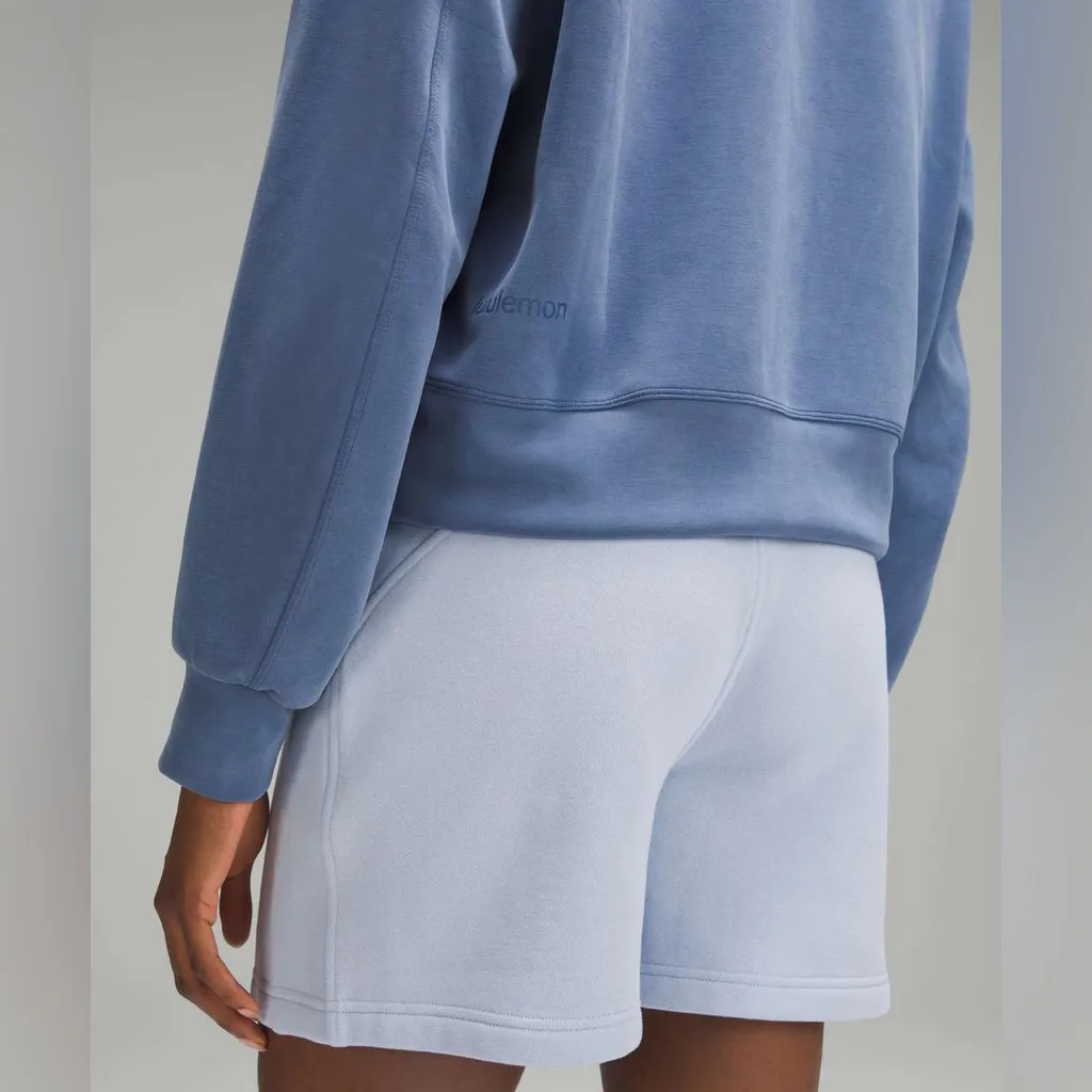 Lululemon  Softstreme Perfectly Oversized Cropped Crew Pitch Blue Size 4 - Image 4