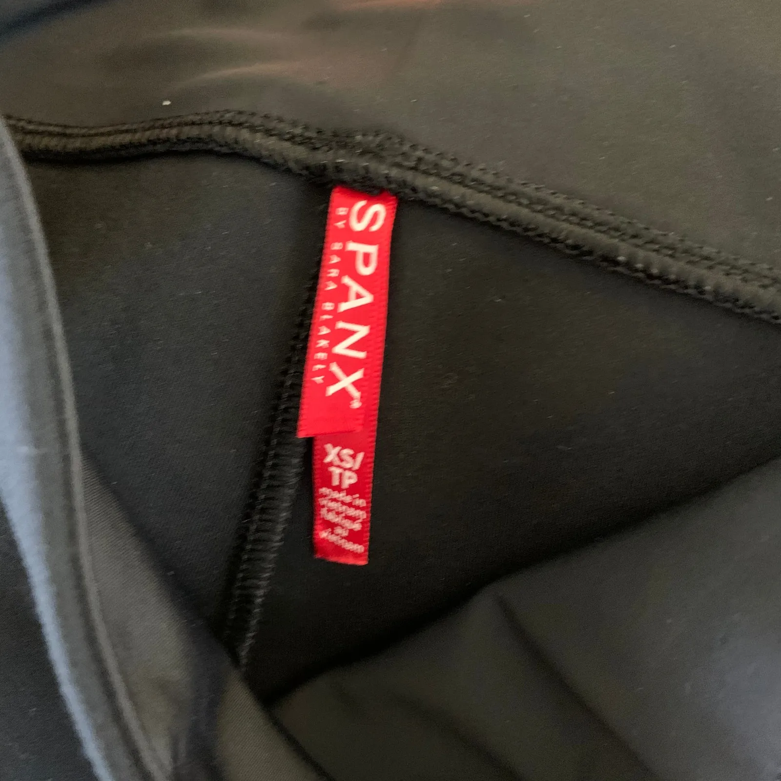 SPANX Black Ponte Velvet High-Waist Full Length Leggings Womens XS - Image 9