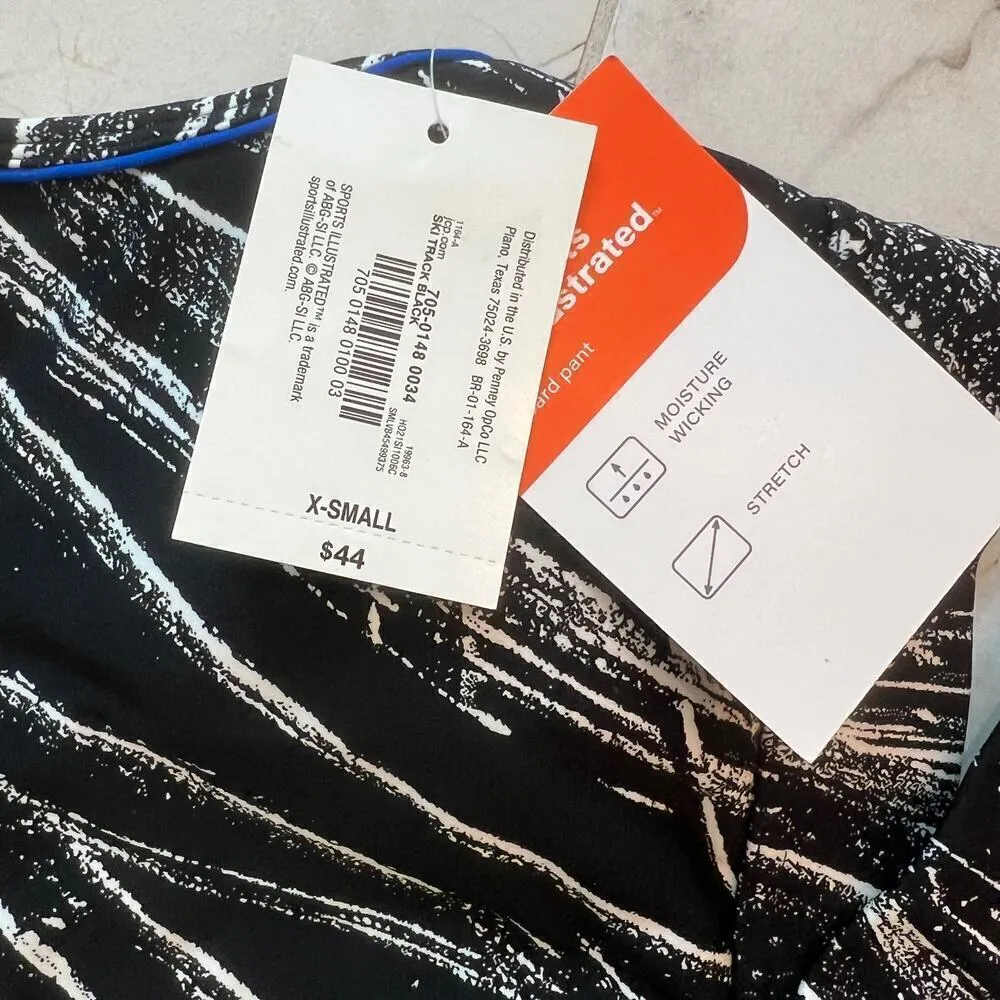 Sports Illustrated Ski Track Black & White Criss Cross Sports Bra NWT Size XS - Image 4