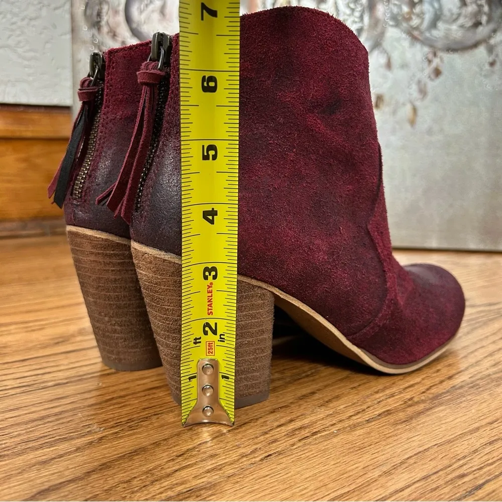 BP. | Trott Distressed Burgundy Suede Booties Size 8.5 - Image 11