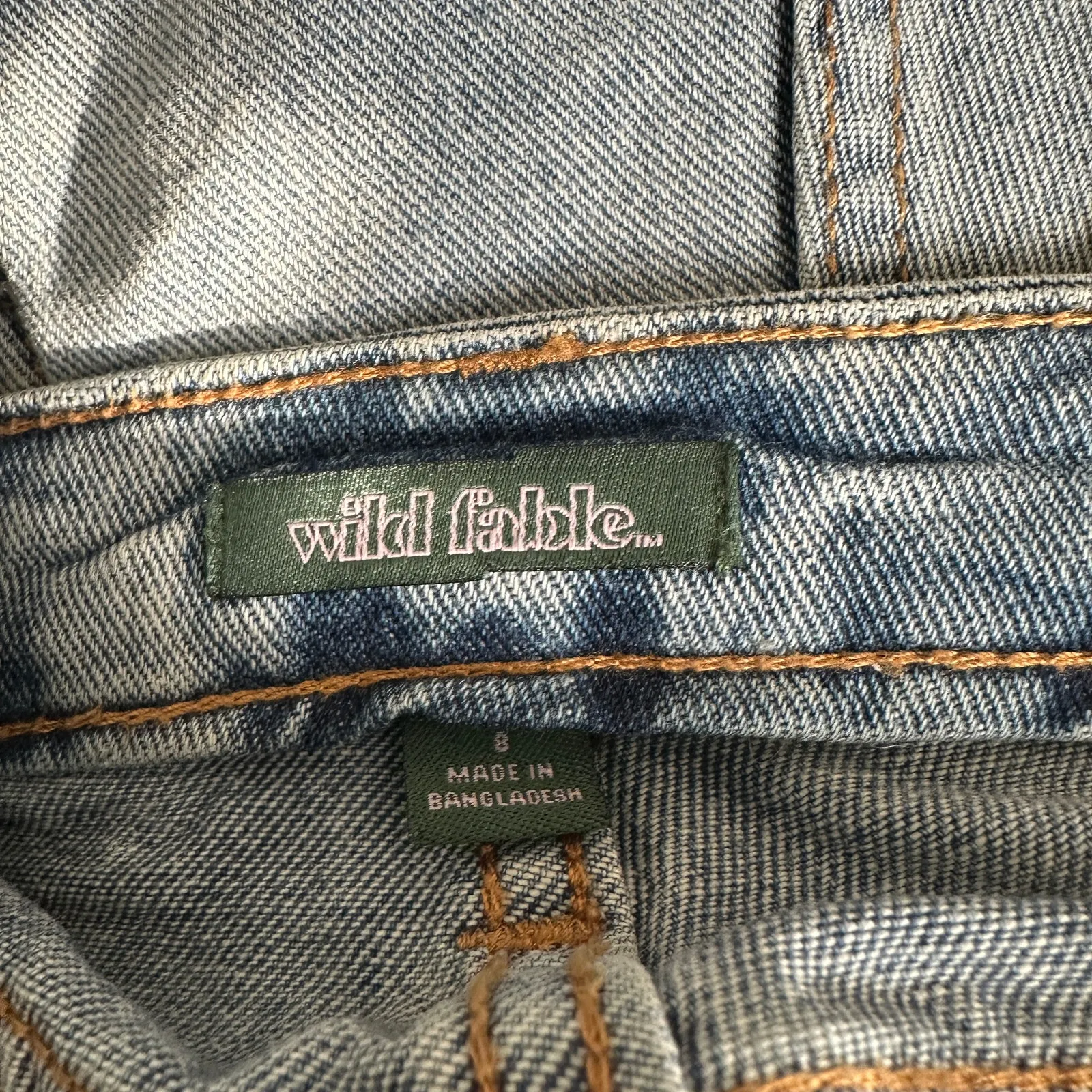 Wild Fable Jean Shorts Womens 8 Light Wash Rigid Distressed High Rise Casual - Image 5