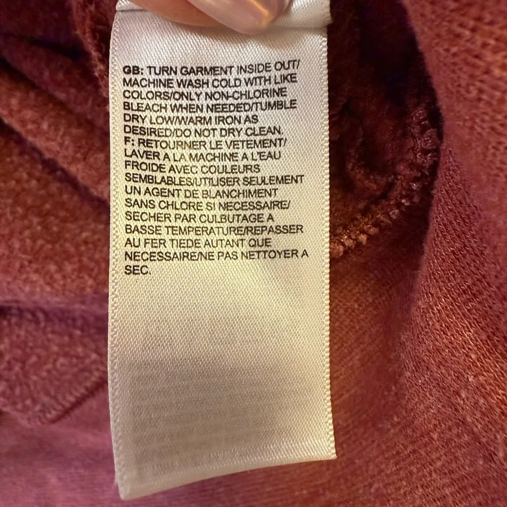 The North Face Hoodie Heathered Burgundy Metallic Logo Women’s Size Medium - Image 7