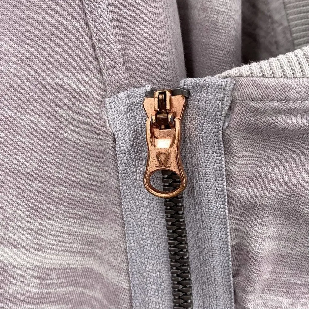 Lululemon Gray Mula Wrap Asymmetrical Zip Jacket Size 4 - Image 5