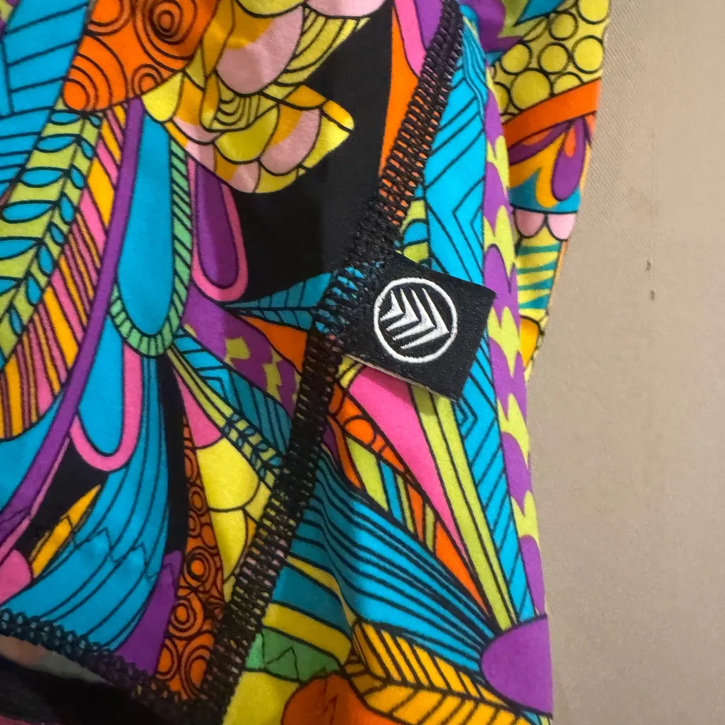 Source Unknown Multicolor Patterned Bike Shorts - Image 2