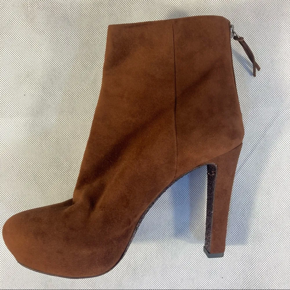 Miu Miu Suede Platform Booties - Image 3