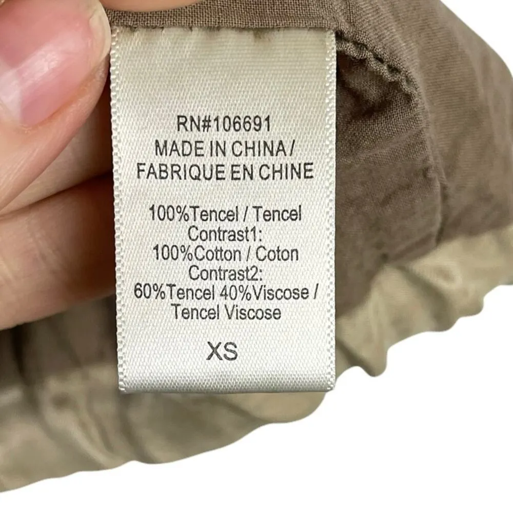 Young Fabulous and Broke Clara Boho Green Tencel Utility Jacket Oversized XS - Image 11