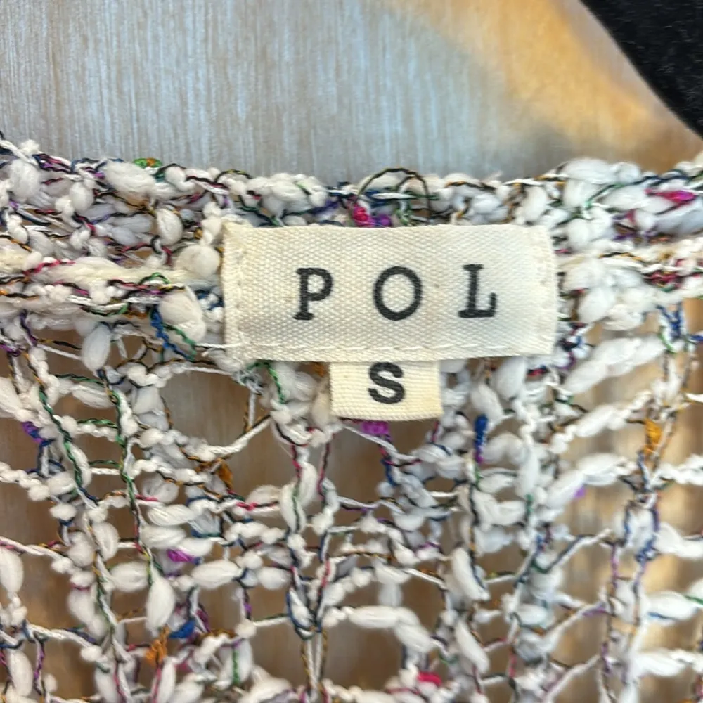 POL Women’s Cardigan Open Knit Short Sleeve Long Line Size Small - Image 4