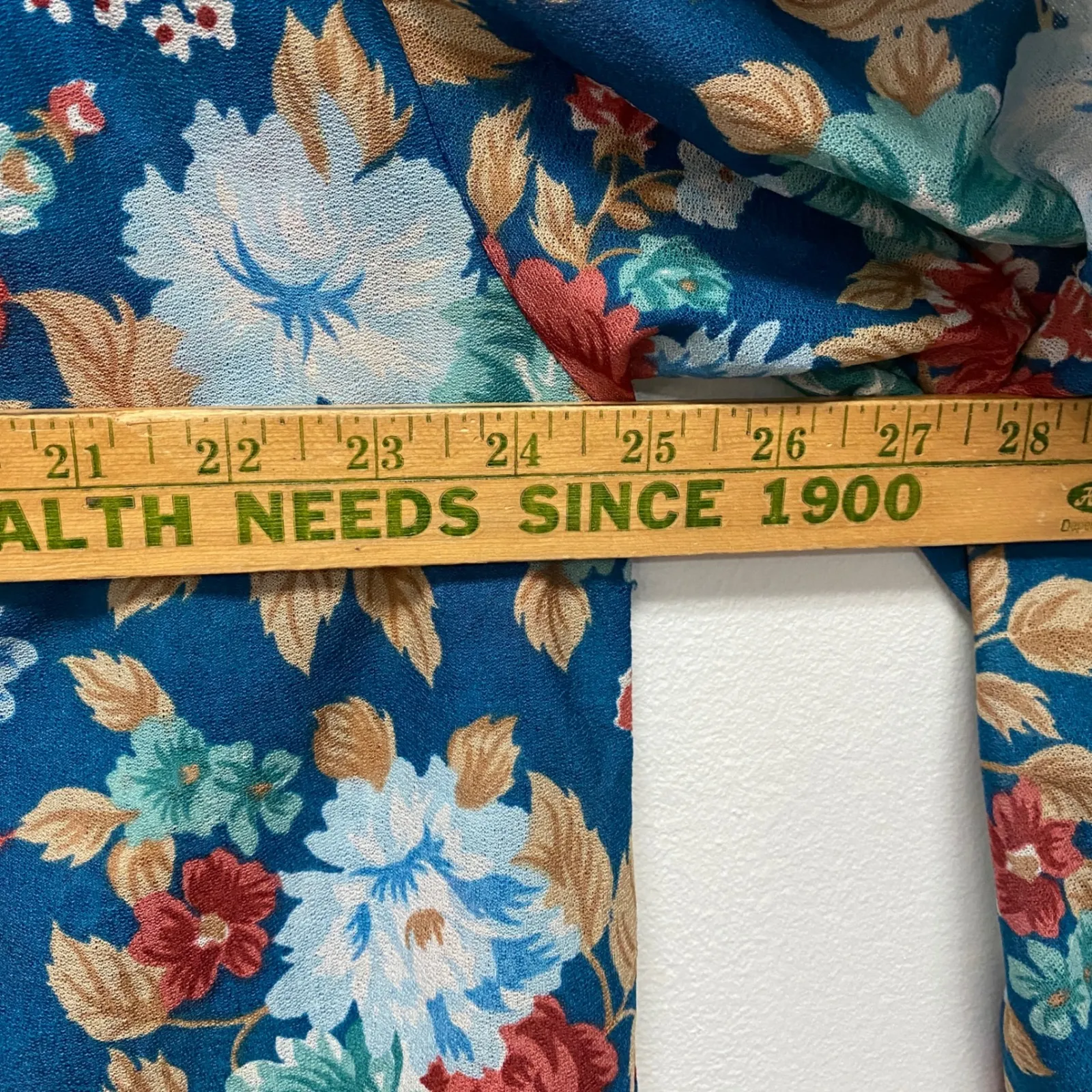 Vintage Andrew St.John Womens Button Up Front Blouse Flowy Cottagecore FLAWED Blue Size undefined - Image 8